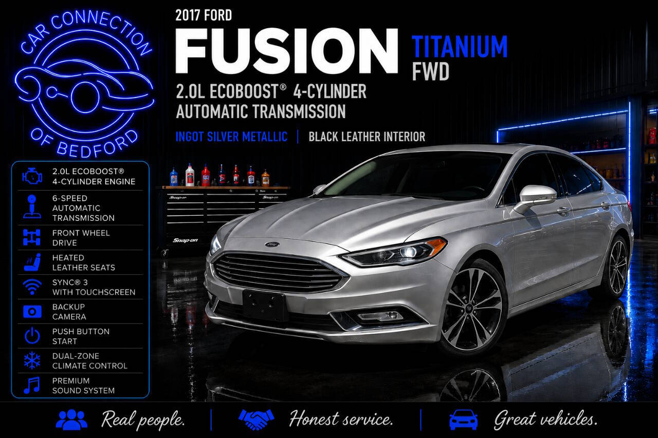 2017 Ford Fusion Titanium 4dr Sedan in Ingot Silver Metallic — front three-quarter view