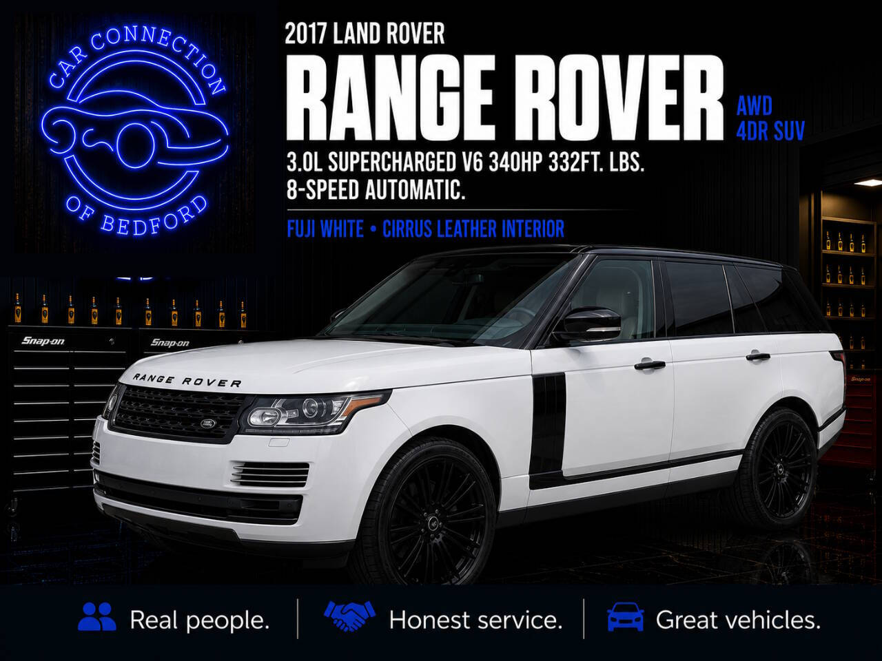 2017 Land Rover Range Rover Base AWD 4dr SUV in Fuji White — front three-quarter view